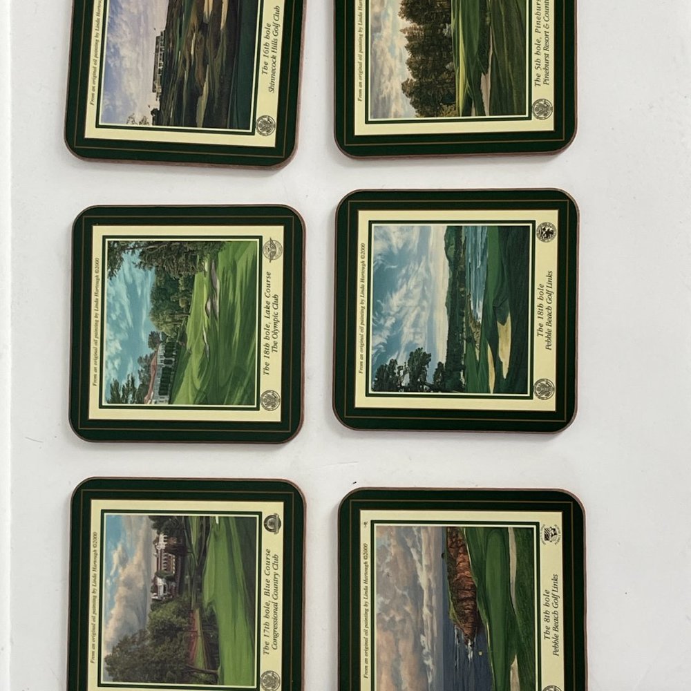 Pimpernel Set of 6 Decorative Coasters for glasses Art for the table - Picture 3 of 10